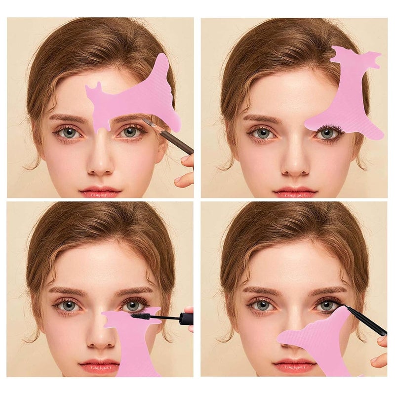 4pcs Positioning Eyebrow Stencil Set of 4 Multifunctional Eyebrow Stencils, Suitable for Different Face Shapes, and Eyebrow Shape Needs, Convenient for Carrying - Image 5