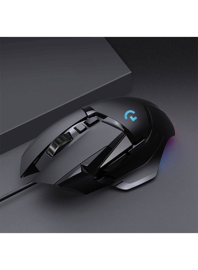 haleemy LG502 High-Performance Wired Gaming Mouse, featuring superior sensor technology, adjustable weight with a comfortable design, and multiple programmable buttons, compatible with PC and Mac. - Image 4