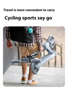 sway Kick Scooter, Foldable Scooter 2 Wheels with Adjustment Handlebar, Stand-Up Riding with Brakes, Suitable for 5 Years and Older Teens Boys and Girls  - Image 3