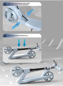 sway Kick Scooter, Foldable Scooter 2 Wheels with Adjustment Handlebar, Stand-Up Riding with Brakes, Suitable for 5 Years and Older Teens Boys and Girls  - Image 5