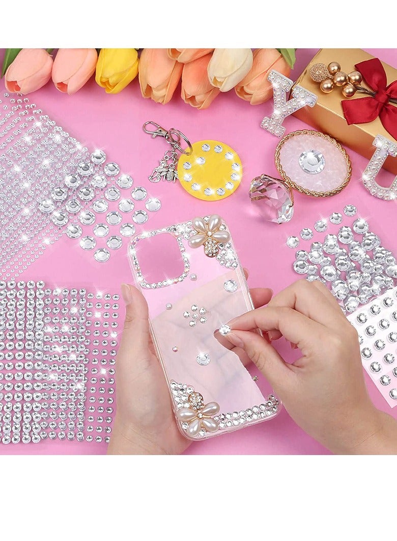 3 Sheets Self-Adhesive Pearl Eyeshadow Stickers (495PCS), 3D White Hair & Face Gems, Multi-Size Pearls for Bridal Makeup, Festival Look & DIY Decorations - Image 5