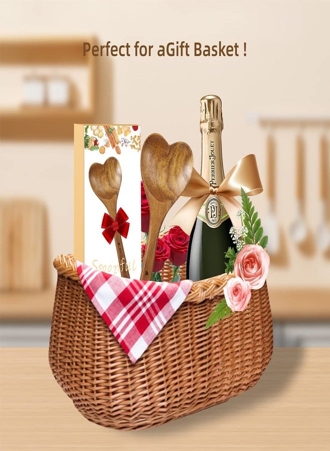 VanPet Wooden Heart Spoons - Heart Shaped Wooden Spoon Kitchenware for Cooking with Love, Unique Mother's Day Gifts for Cooks Hostesses Mom Grandma Wife Weddings House Warming Kitchen Accessories (1 PC) - Image 4