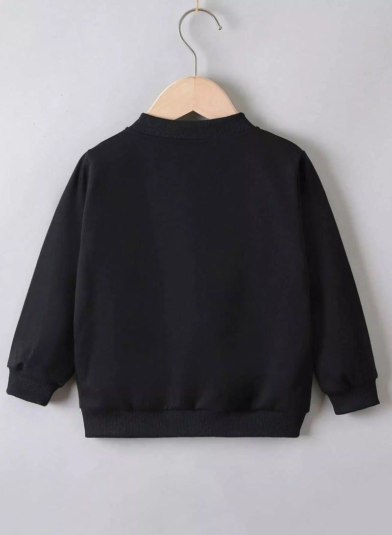 Toddler Boys Slogan Graphic Bomber Sweatshirt  - Image 2