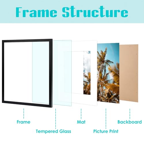 Frametory, 16x20 Black Picture Frame - Display Pictures 11x14 Photo with Mat - Wide Molding (16x20, Black) - Image 5