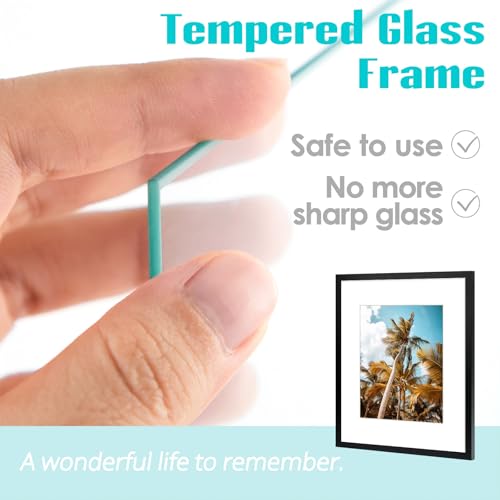 Frametory, 16x20 Black Picture Frame - Display Pictures 11x14 Photo with Mat - Wide Molding (16x20, Black) - Image 4