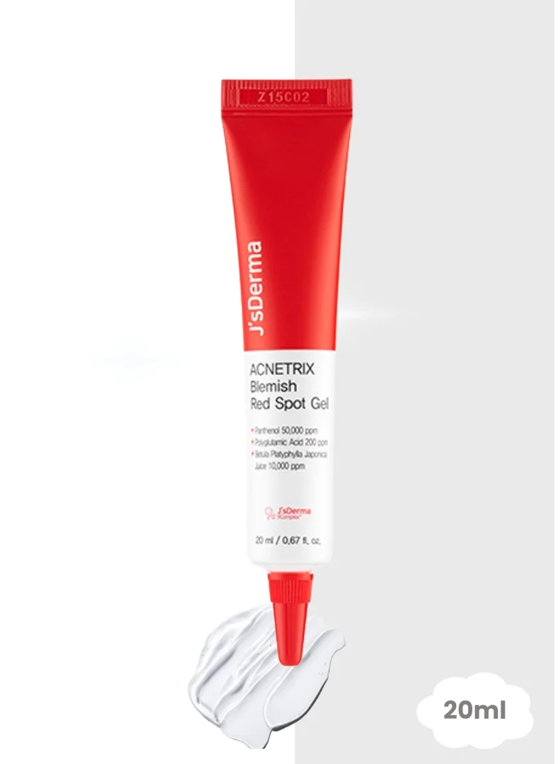 چسديرما جل JsDerma Acnetrix Blemish Red Spot - حمض الساليسيليك وشجرة الشاي - علاج مُستهدف لحب الشباب للبشرة الحساسة - 20 جم