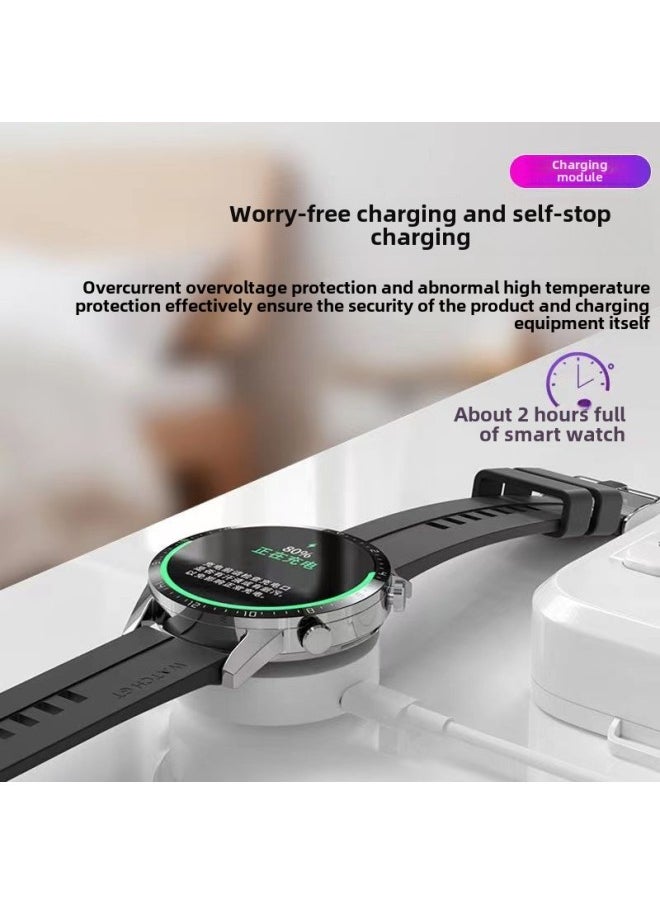 Applicable To Huawei Watch FTN-B19 Magnetic Suction Base Charger Watch GT2/GT 2E/ECG Charging Cable-Color:Black-Model Specification:Level 3 Magnet [base + Line] Yellow Boxed