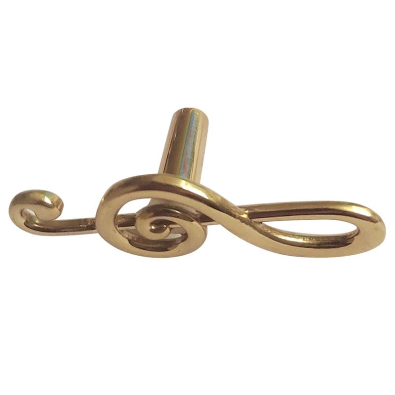 Brass Note Shaped Cabinet Pull Handle Drawer Knob for Furniture Remodeling - Image 2