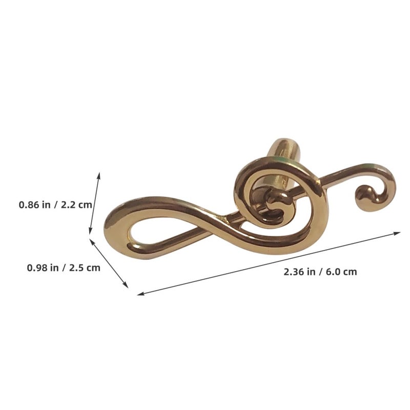 Brass Note Shaped Cabinet Pull Handle Drawer Knob for Furniture Remodeling - Image 3