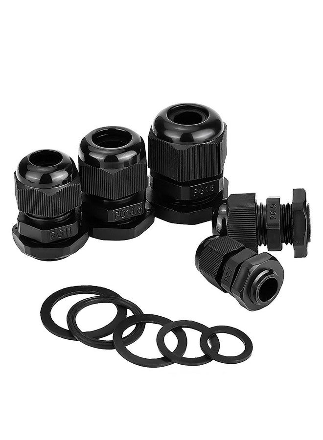 eBoot Plastic Waterproof Adjustable 3.5-13mm Cable Glands Joints, PG7, PG9, PG11, PG13.5, PG16, Pack of 20 - Image 3