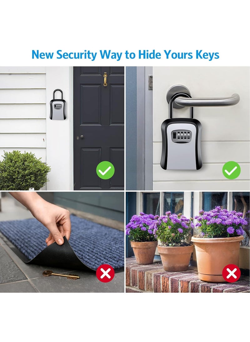 BAHUNAMI BAHUNAMI Combination Key Safe Box Outdoor Key Lock Box with Code Combination Password Security  - Image 3