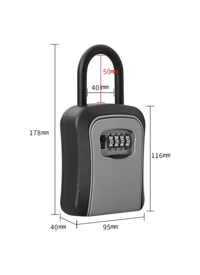 BAHUNAMI BAHUNAMI Combination Key Safe Box Outdoor Key Lock Box with Code Combination Password Security  - Image 4