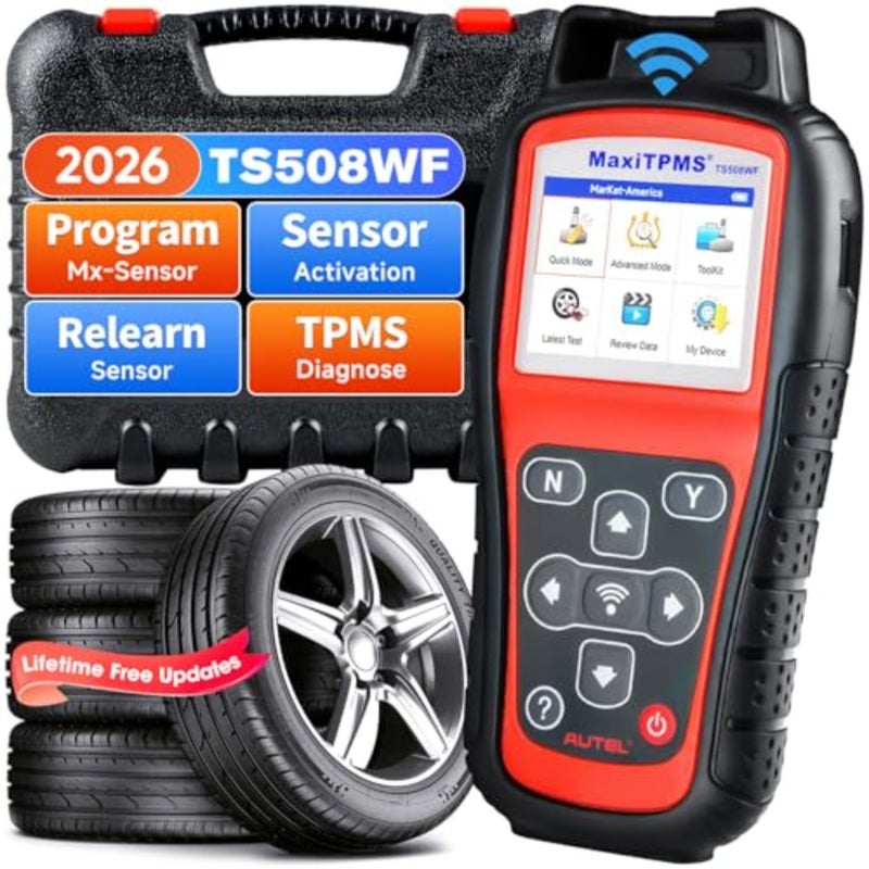أداة برمجة MaxiTPMS TS508WF TPMS، إصدار 2025 WiFi. من TS508 TS501 Pro TS601 TS408S TPMS أداة إعادة تعلم، تنشيط/إعادة تعلم جميع المستشعرات، برنامج مستشعرات MX 315/433 ميجاهرتز، إعادة تعيين/تشخيص TPMS - Image 1