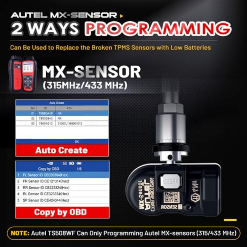 أداة برمجة MaxiTPMS TS508WF TPMS، إصدار 2025 WiFi. من TS508 TS501 Pro TS601 TS408S TPMS أداة إعادة تعلم، تنشيط/إعادة تعلم جميع المستشعرات، برنامج مستشعرات MX 315/433 ميجاهرتز، إعادة تعيين/تشخيص TPMS - Image 4