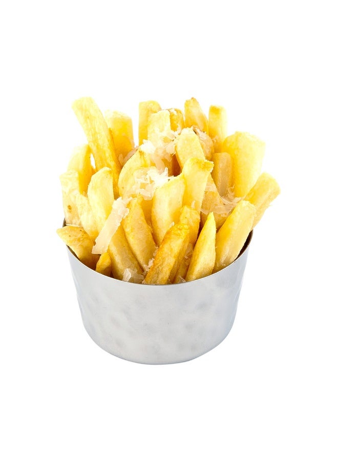 Restaurantware كوب بطاطس مقلية مت لكس 3.1 × 2 بوصة، حامل بطاطس مقلية مطروق - تشطيب مرآة، كوب بطاطس مقلية متين من الفولاذ المقاوم للصدأ، لتقديم رقائق البطاطس، حلقات البصل، تاتير توتس، أو الخضروات - Image 2