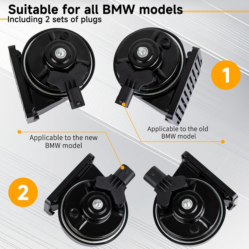FARBIN Loud Horn Compatible with BMW 12V Car Horn Loud Dual-Tone Electric Snail Horns Waterproof Special Interface - Image 4