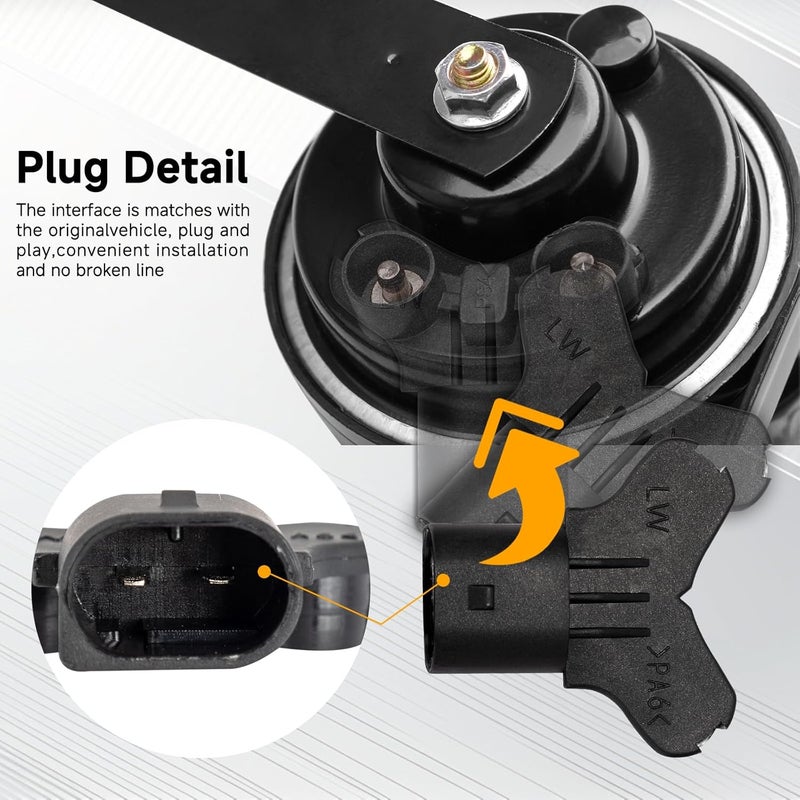 FARBIN Loud Horn Compatible with BMW 12V Car Horn Loud Dual-Tone Electric Snail Horns Waterproof Special Interface - Image 5