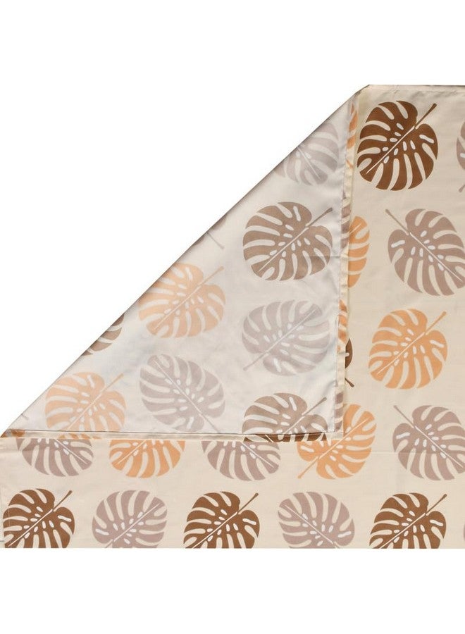 BSB HOME BSB HOME Premium Cotton Flat Double Bedsheets with 2 King Size Pillow Covers | Double Bed Breathable | Wrinklefree | Ultrasoft 200 TC Supersoft | 90x90 Inches| Beige Brown Leaf Print  - Image 3