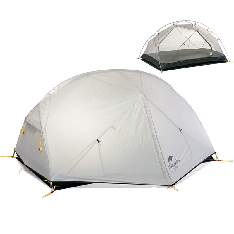 Naturehike Mongar 2Person 3Season Backpacking Tent Lightweight Waterproof Double Layer Easy Setup Camping Hiking Tent with Footprint - Image 2