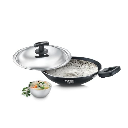 Judge by Prestige Everyday Deep Appachatty with Lid 0.8 L Capacity 20 Cm Diameter (Aluminium|Non-Stick, Black) - Image 2
