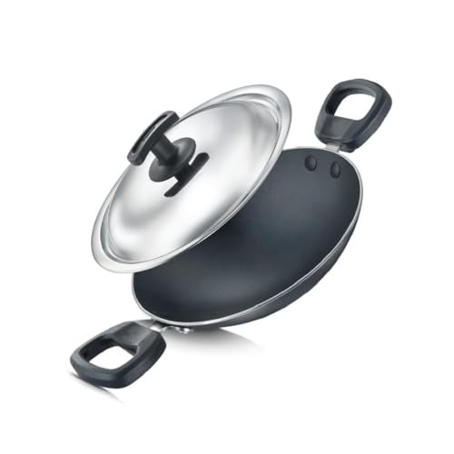 Judge by Prestige Everyday Deep Appachatty with Lid 0.8 L Capacity 20 Cm Diameter (Aluminium|Non-Stick, Black) - Image 1