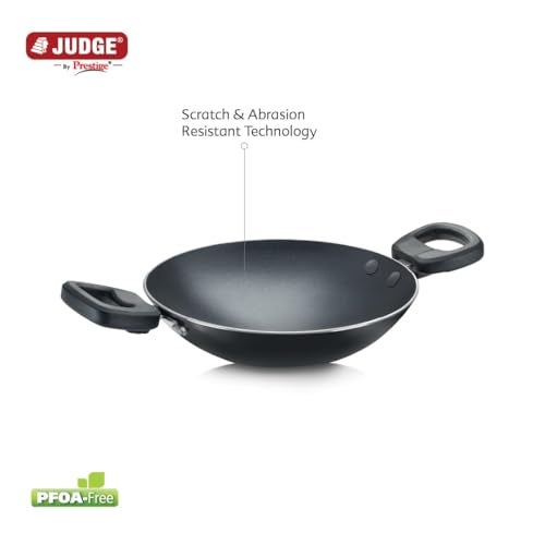 Judge by Prestige Everyday Deep Appachatty with Lid 0.8 L Capacity 20 Cm Diameter (Aluminium|Non-Stick, Black) - Image 3