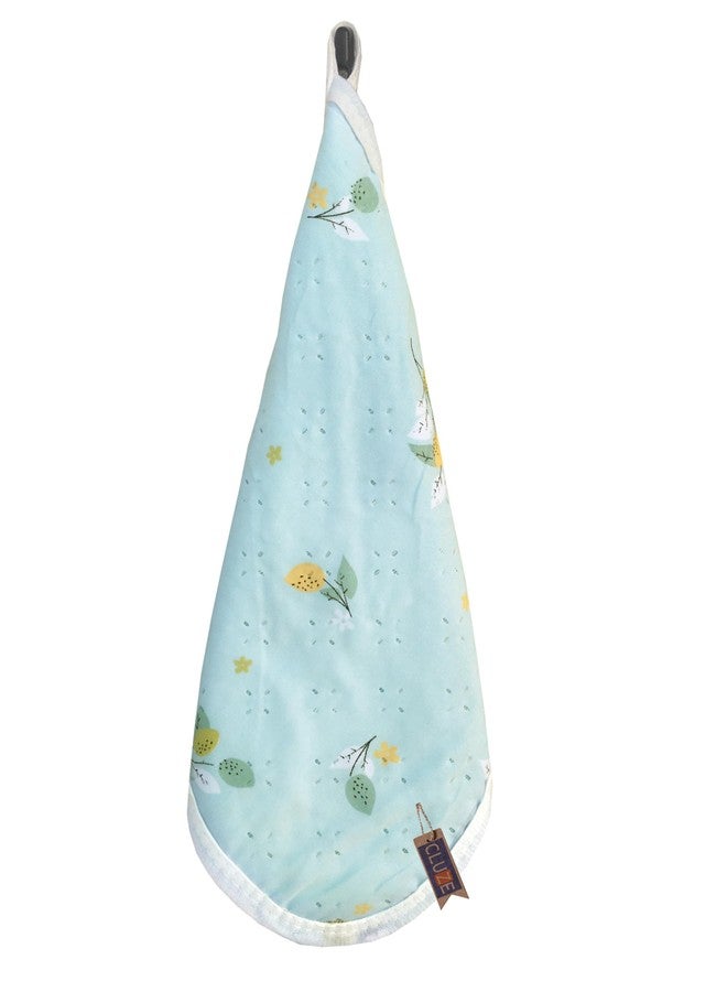 CLUZE Two in One Super Soft Absorbent Handkerchief Cotton & Microfiber in One Hand Towel for Newborn Babies Kids Double Sided with Hanging Loops (25x25 cm) (Pack of 3) - Image 5