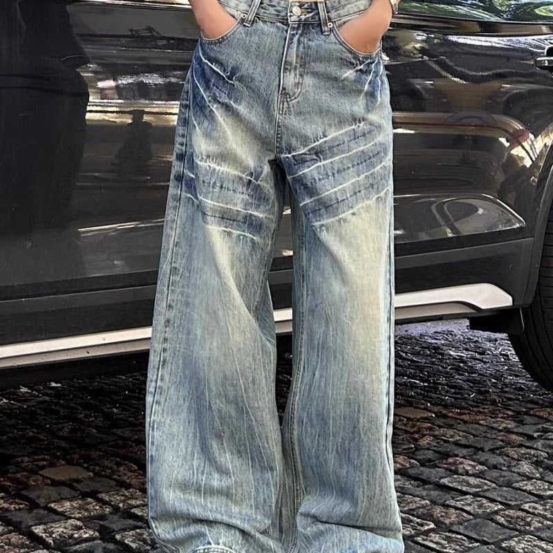Unisex Classic Denim Jeans Loose Fit Daily Outdoor Wear - Image 2