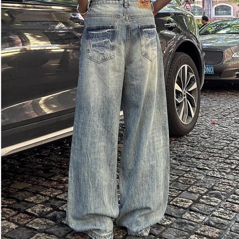 Unisex Classic Denim Jeans Loose Fit Daily Outdoor Wear - Image 4