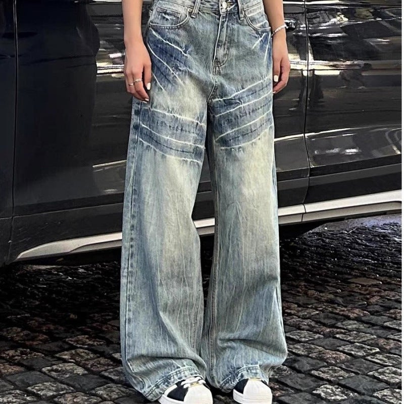 Unisex Classic Denim Jeans Loose Fit Daily Outdoor Wear - Image 3