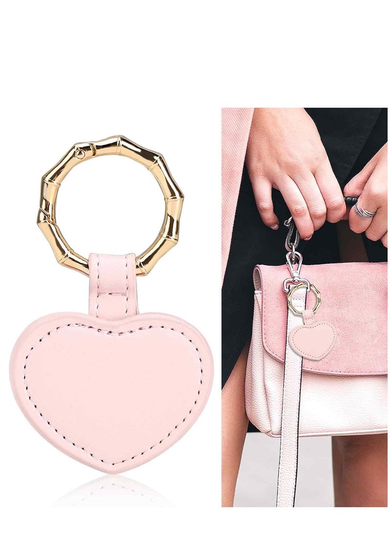 SYOSI Magnetic Hat Clip for Travel, PU Leather Multifunctional Fashion Hat Holder Clip for Men and Women, Portable Cap Clips for Bag Handbag Backpack Luggage Purse, Heart Pattern, 1 Pcs, Pink  - Image 1