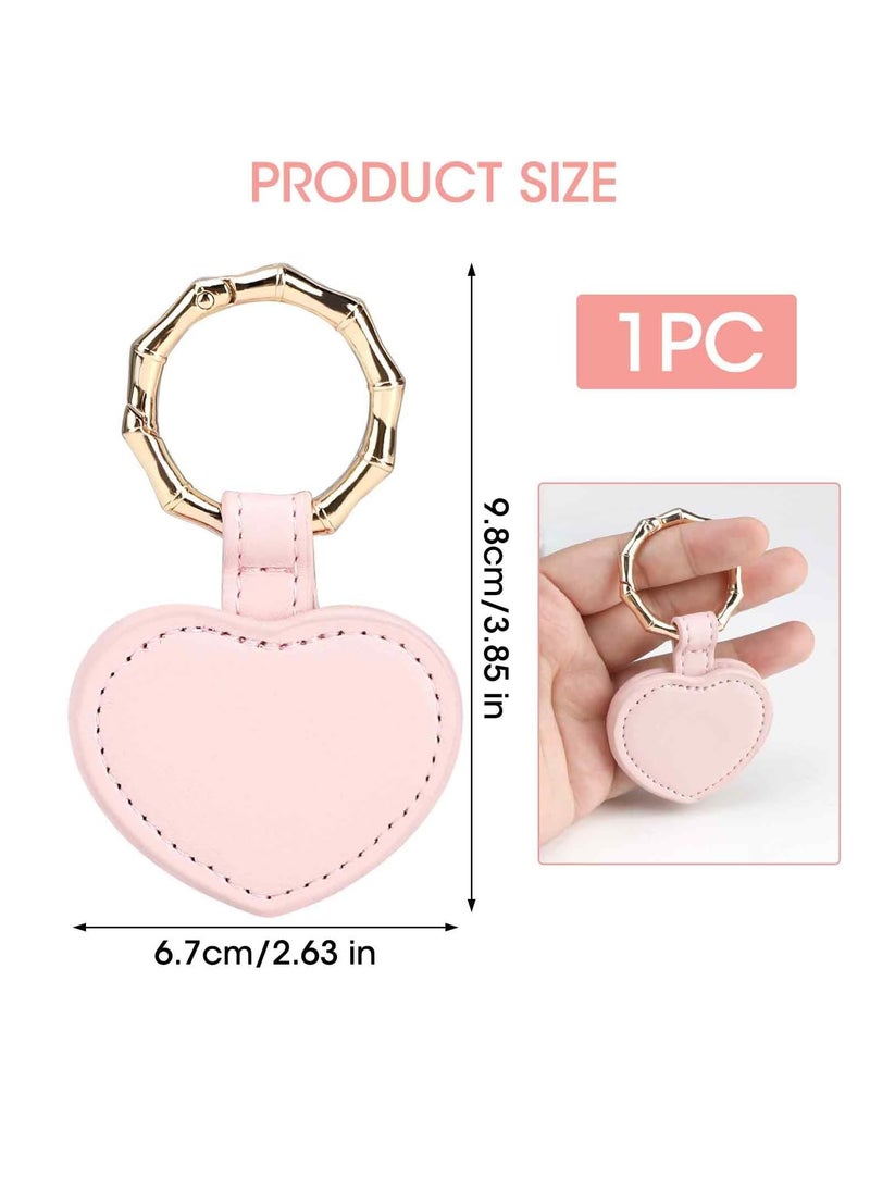 SYOSI Magnetic Hat Clip for Travel, PU Leather Multifunctional Fashion Hat Holder Clip for Men and Women, Portable Cap Clips for Bag Handbag Backpack Luggage Purse, Heart Pattern, 1 Pcs, Pink  - Image 2
