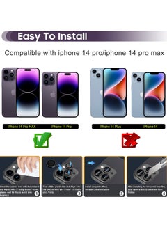 Excefore Camera Lens Protector for iPhone 14 Pro / 14 Pro Max, 9H Tempered Glass Camera Cover Screen Protector  - Image 2