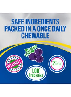 Culturelle Immune Defense Probiotic With Vitamin C, Vitamin D And Zinc + Elderberry, Non-Gmo, 4-In-1 Immune Support For Kids Ages 3+, Mixed Berry Chewables, 30 Count  - Image 2