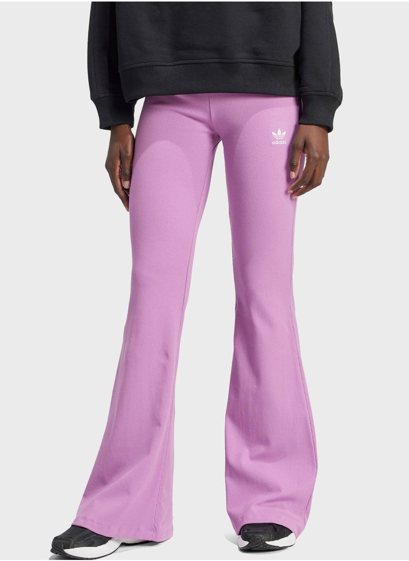 Adidas - Essential Ribbed Flared Tights - Image 1