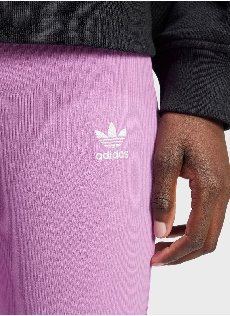 Adidas - Essential Ribbed Flared Tights - Image 1