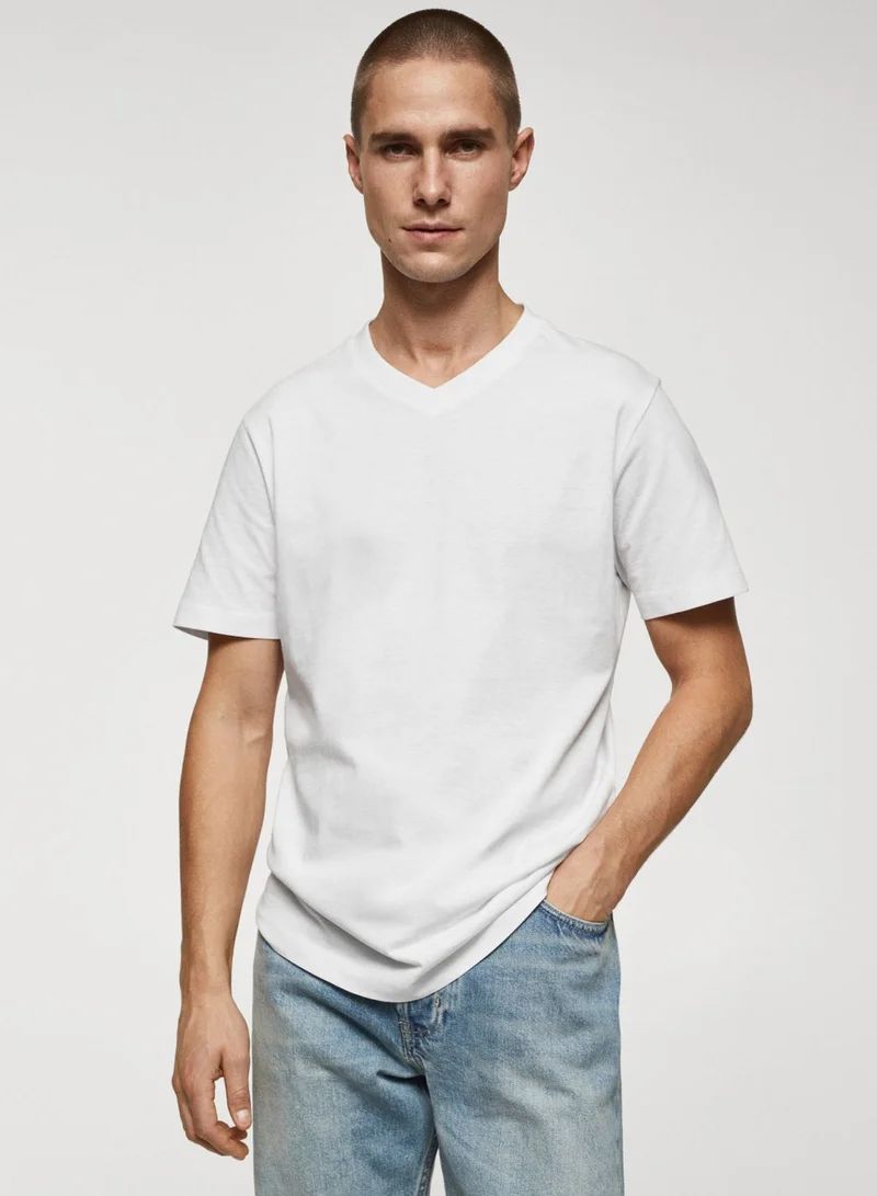 Mango Man Essential V-Neck T-Shirt