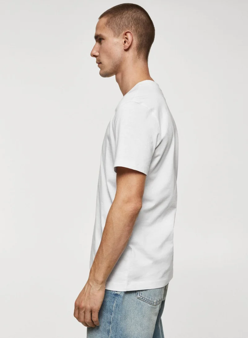 Mango Man Essential V-Neck T-Shirt