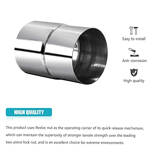 A ABIGAIL 2 PCS Universal 2.75" ID to 3" OD Exhaust Pipe Adapter Connector Reducer 304 Stainless Steel 2.75 Inch to 3 Inch 2 3/4” ID to 3” OD kit - Image 2