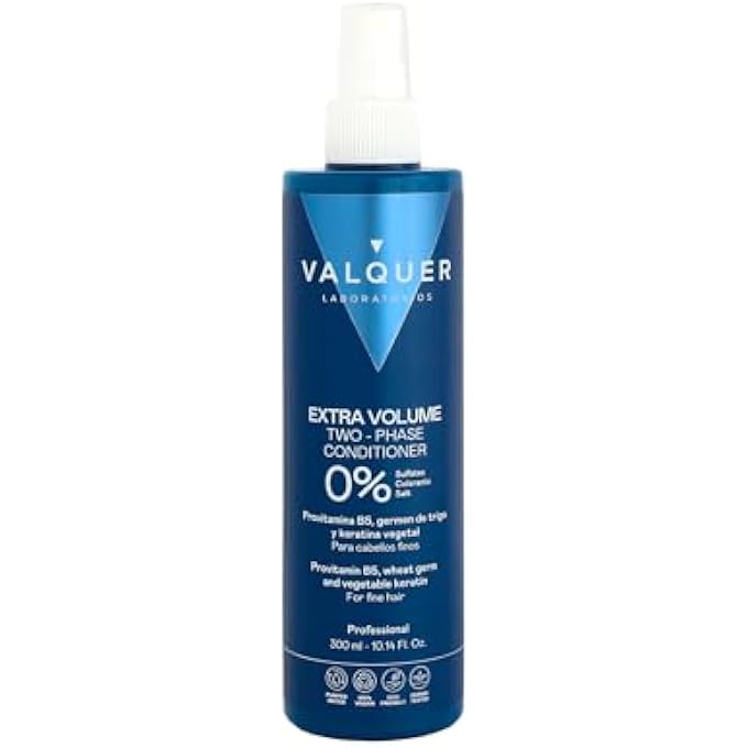 Valquer Laboratorios VALQUER PROFESIONAL VOLUMEN-UP BI-PHASE HAIR CONDITIONER (SULFATE FREE, COLOURANT FREE, SALT-FREE, PARABEN FREE, MIT) FOR VOLUME HAIR Â€“ 300 ML - Image 2