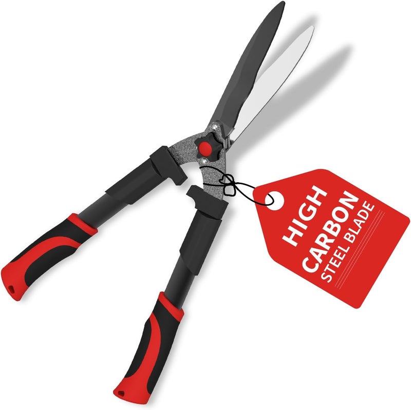GARTOL 23-Inch Hedge Shears with 9‘’ Extra Thick High Carbon Steel Wavy-Blade, Precision Cutting | Rust-Resistant Ergonomic Handles with TPR Grip, Adjustable Tension Knob & Shock-Absorbing Bumpers - Image 1