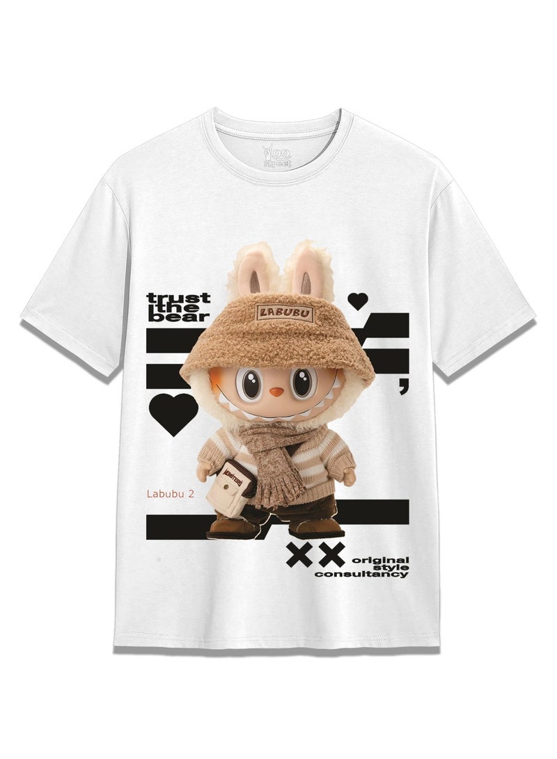 شارع يو يو ستريت تيشيرتات لابوبو – عبوة من 4 قطع – تصاميم كرتونية مرحة لإطلالة يومية - Image 2