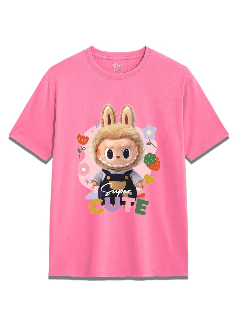 شارع يو يو ستريت تيشيرتات لابوبو – عبوة من 4 قطع – تصاميم كرتونية مرحة لإطلالة يومية - Image 4