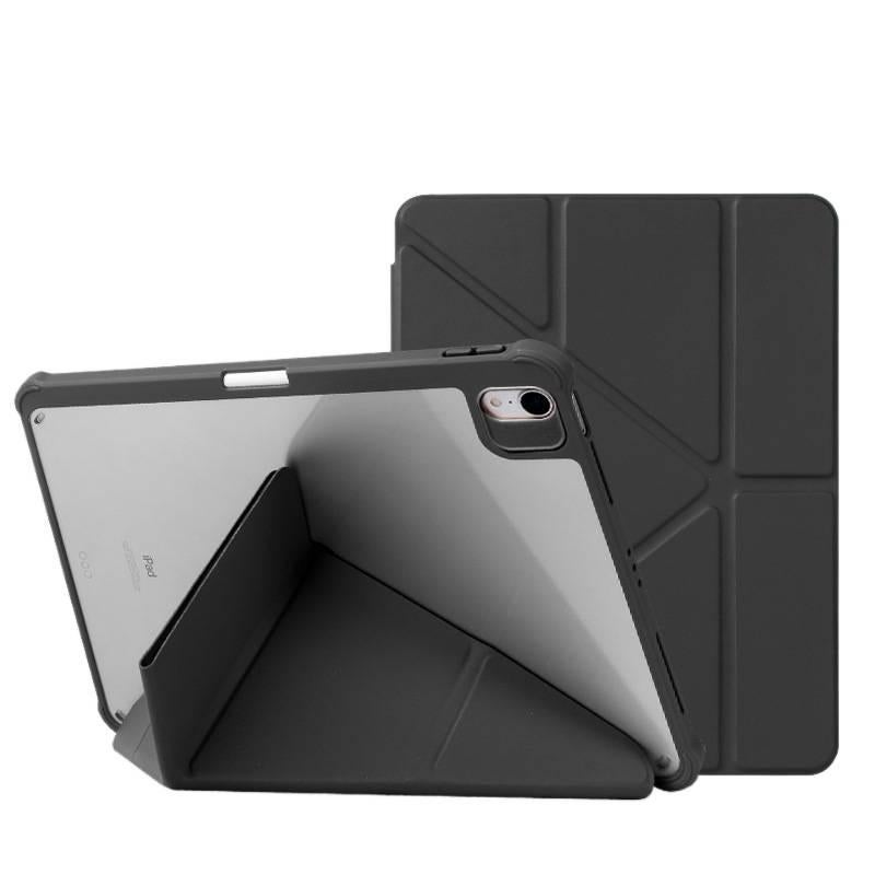 DGG Black Transparent Clear Back iPad Case for iPad 9.7 with Pencil Holder - Image 1