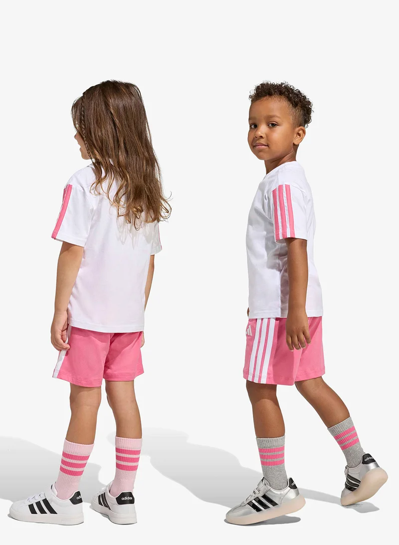 Adidas Kids 3 Stripe T-Shirt Set