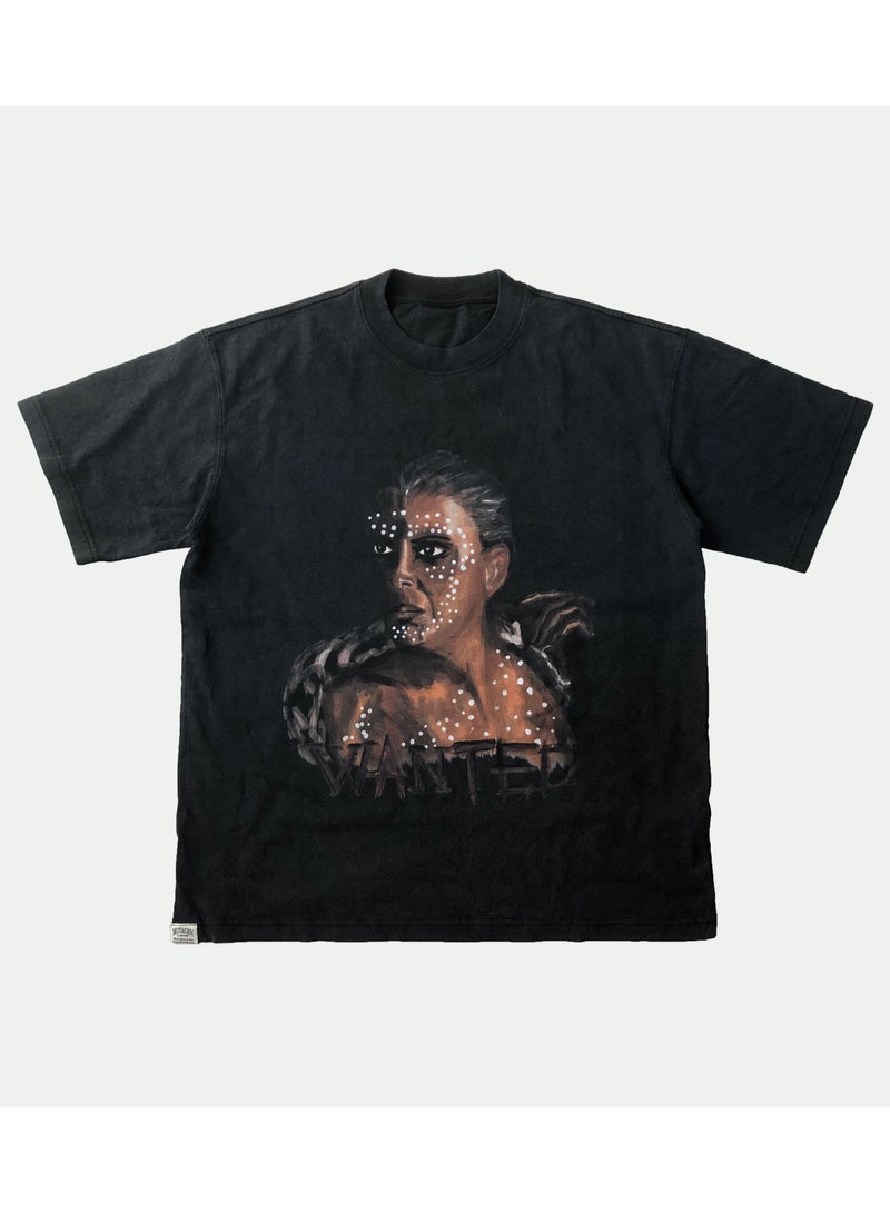 mutagen Replicant graphic hand drawn print  cotton washed t-shirt - Image 1