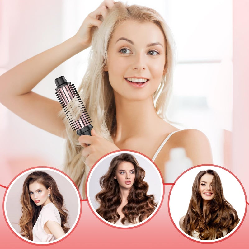 DENVEK Thermal Brush, Heated Round Brush & Curling Iron with Ceramic Ionic Technology, Hair Tools for Volumizing & Styling, Travel-Friendly Hot Comb with Adjustable Temperatureï¼ˆRose Gold 1.5 inchï¼‰ - Image 3