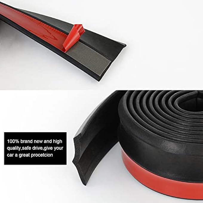 CYONRUAN 8.2FT Car Bumper Lip Stickers 2.5M Car Front Bumper Lip Rubber 60mm Width Car Bumper Protectors Bumper Lip Strip - Image 3