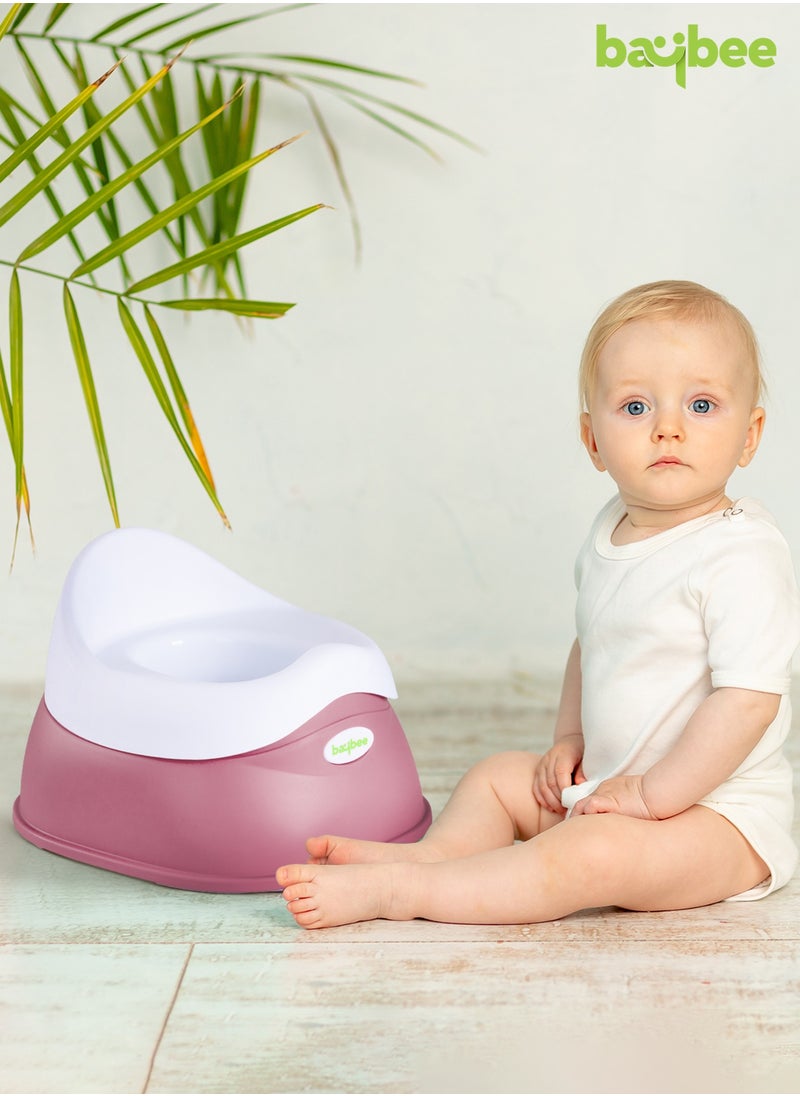 BAYBEE Baybee Neo Baby Potty Training Seat for Baby, Portable Kids Potty Chair Seat for Toddlers with Detachable Bowl & High Backrest, Baby Toilet Seat Potty Seat for Kids 0 to 3 years Boy Girl (Pink)  - Image 2