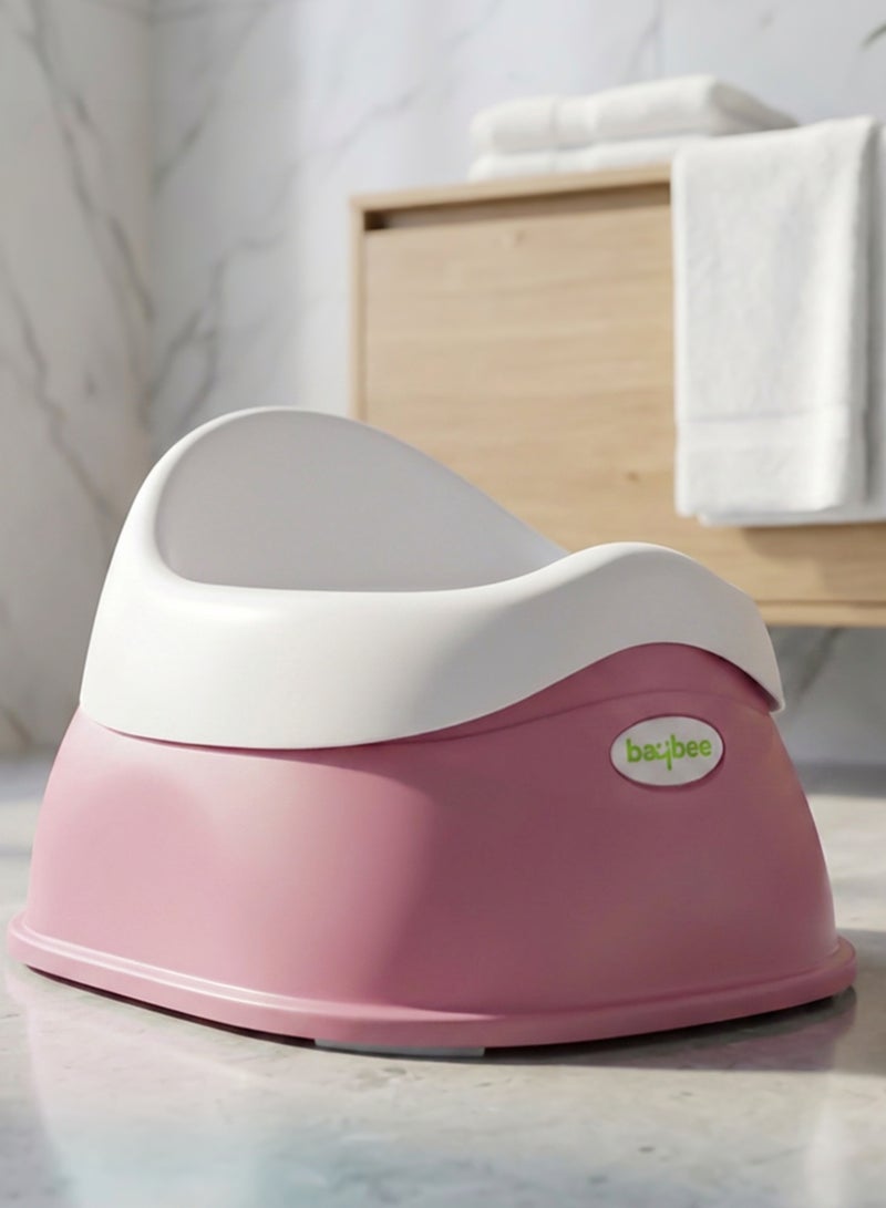 Baybee Neo Baby Potty Training Seat for Baby, Portable Kids Potty Chair Seat for Toddlers with Detachable Bowl & High Backrest, Baby Toilet Seat Potty Seat for Kids 0 to 3 years Boy Girl (Pink) - Image 1